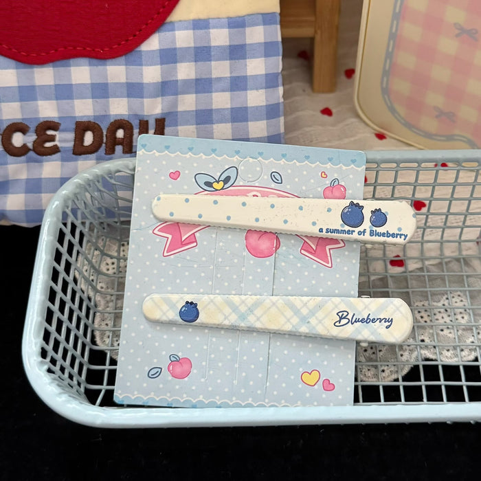 Wholesale Cute Blueberry Metal Duckbill Hair Clip Sweet Style Fashion Hair Accessory