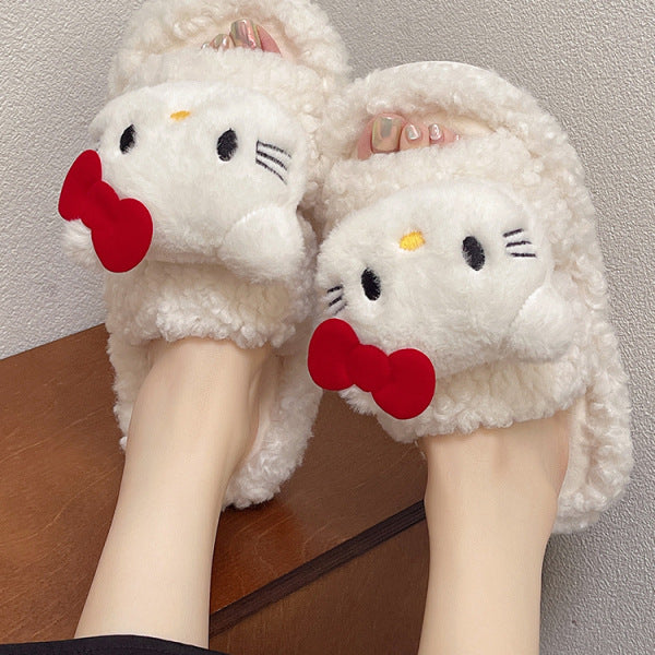 Wholesale Cotton Cute Cartoon Non-slip Winter Slippers JDC-SP-Lians003