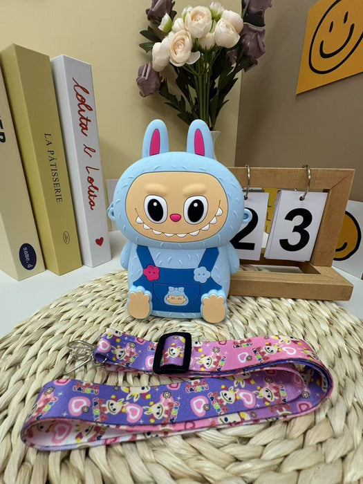 Wholesale Silicone Bag Cartoon Mobile Phone Bag Mini Bag Single Shoulder Rabu Messenger Bag Children's Coin Purse