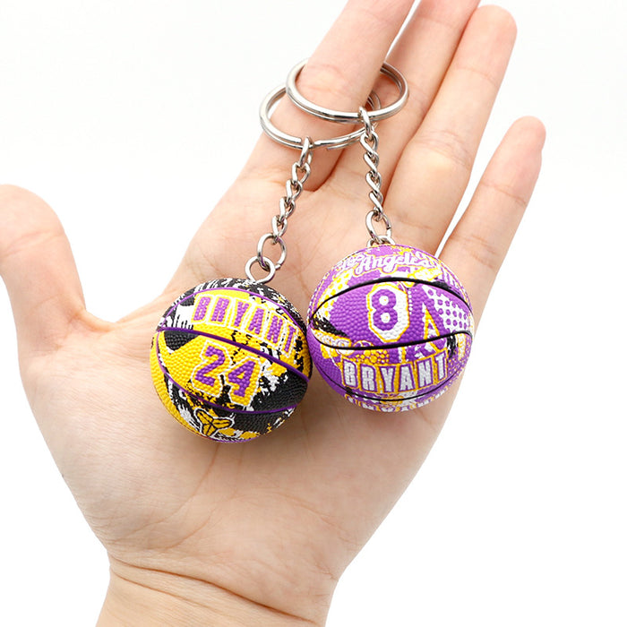 Wholesale PVC Mini Basketball Keychains JDC-KC-QLPing001