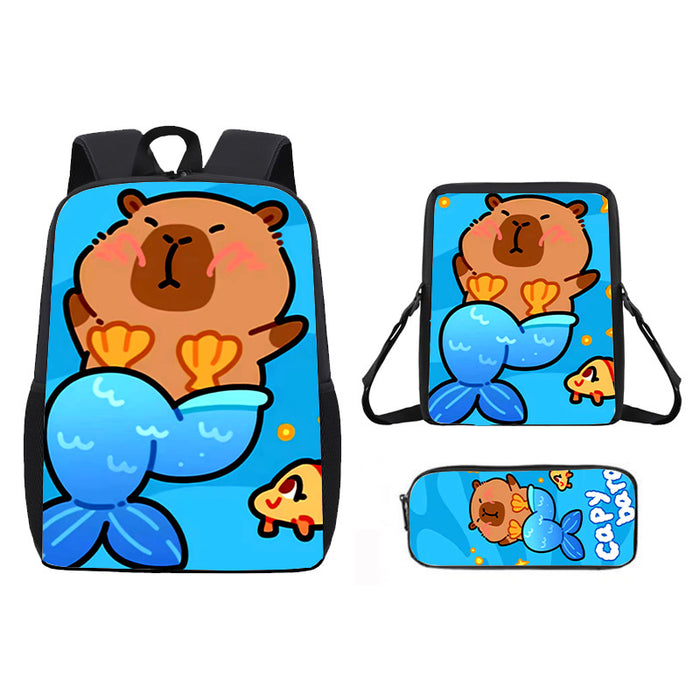 Wholesale Capybara Cute Cartoon Schoolbag  Students Large Capacity Backpack Rucksack