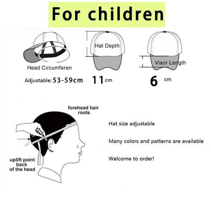 Wholesale Stylish Kids Cartoon Baseball Cap Breathable Mesh Unisex Sun Hat Extended Brim Fashion Accessory