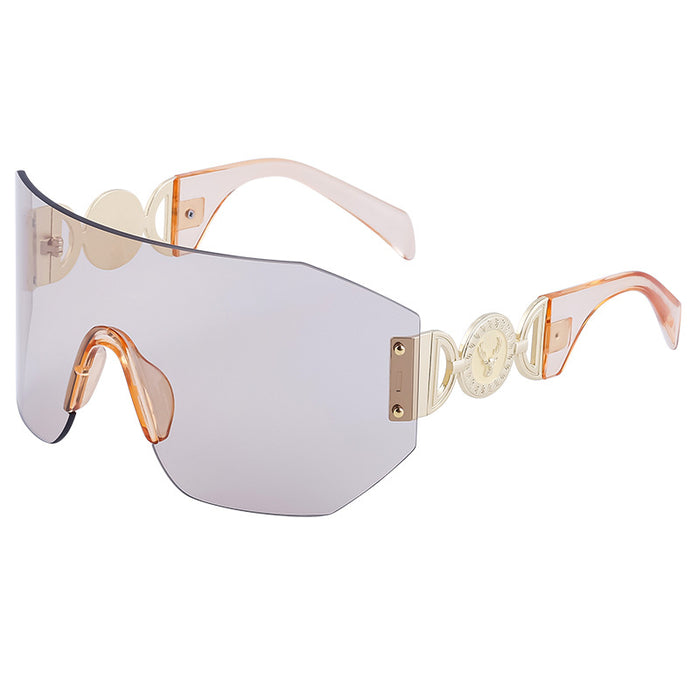 Wholesale Y2K Large Frame Sunglasses, Sports Cycling Windproof Integrated Sunglasses