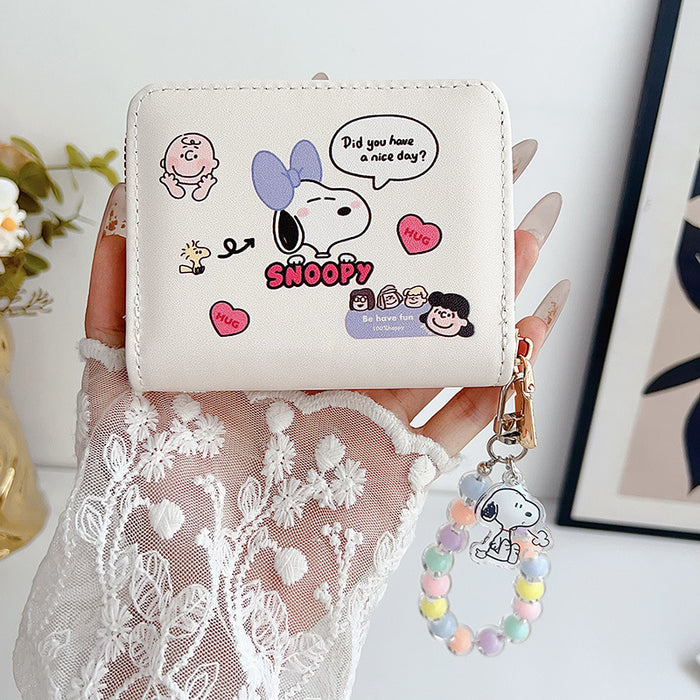 Wholesale  Cartoon Snoopy Wallet Card Bag Small and Large   Cute Chain Anti-degaussing