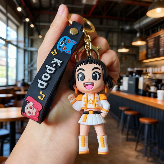 Wholesale K-POP Cute Cartoon Doll Silicone Keychain