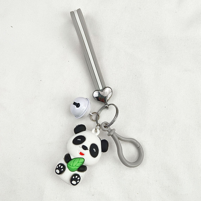 Wholesale  Cute cartoon panda keychain PVC  doll schoolbag pendant