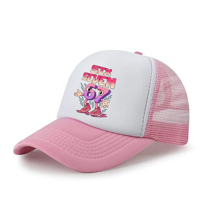 Wholesale Stylish Kids Cartoon Baseball Cap Breathable Mesh Unisex Sun Hat Extended Brim Fashion Accessory