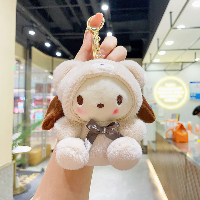 Wholesale Cute cross-dressing bear plush pendant doll doll cartoon keychain plush toy