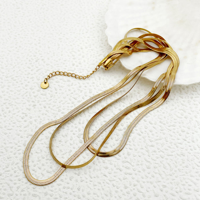 Wholesale Three-layered Snake Bone Necklace JDC-NE-Jinyue005