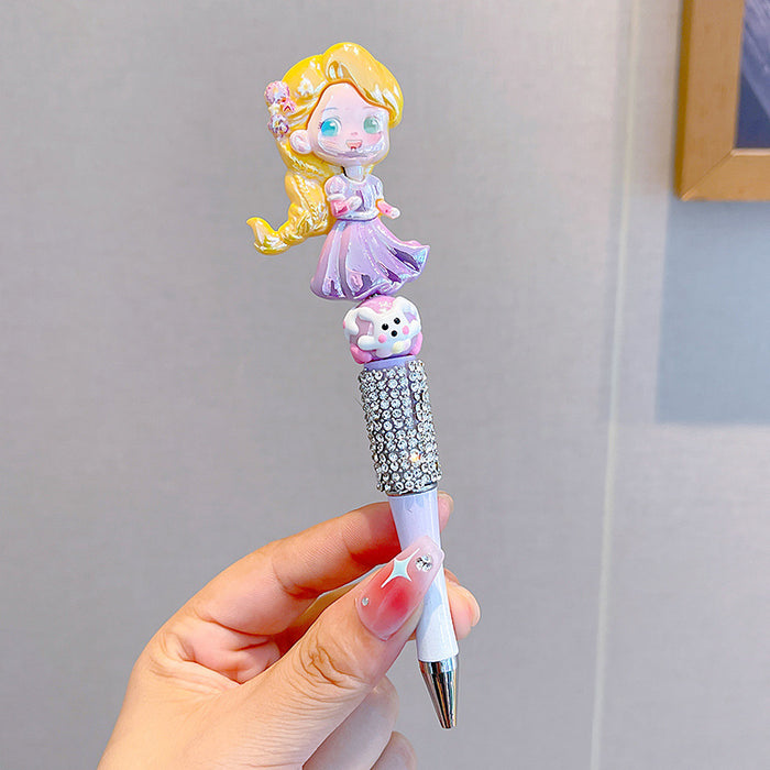 Wholesale Cartoon Rotating Gel Pen Cute Beaded Pen Student