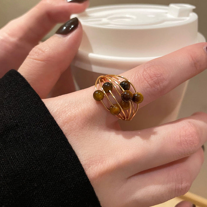 Wholesale Vintage ring, light luxury, niche design, vintage ring