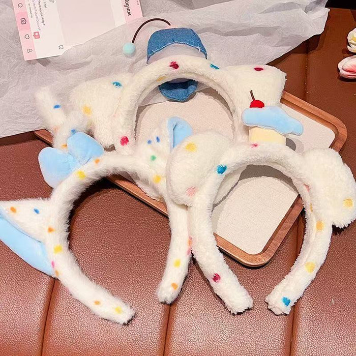 Wholesale Cute Plush Cat Ear Headband Face-Washing Hairband  for Women
