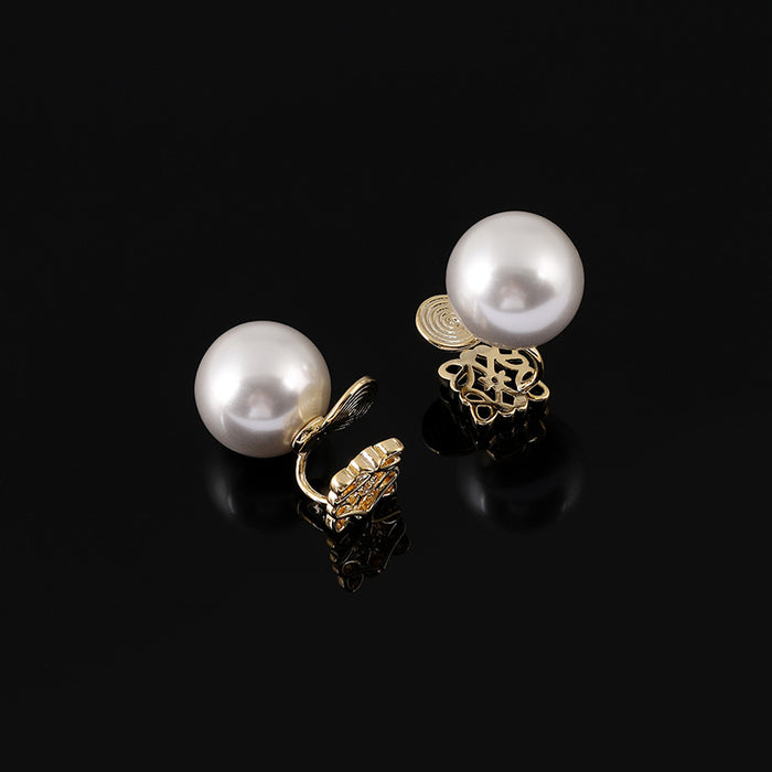 Wholesale Pearl Ear Clip Square Earrings Unique Earrings Gift