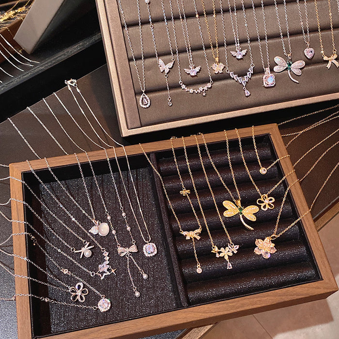 Wholesale Titanium Steel Micro Inlaid Zircon Clavicle Chain