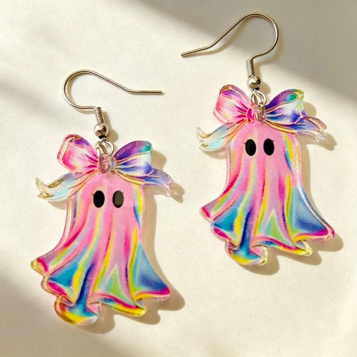 Wholesale Acrylic Phantom Ghost Earrings  Cartoon Fun Jewelry Fashion Accessory Gift Boutique Resale