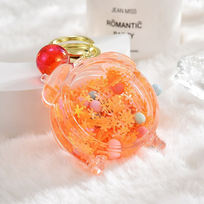 Wholesale Acrylic oil bottle candy Bean astronaut keychain