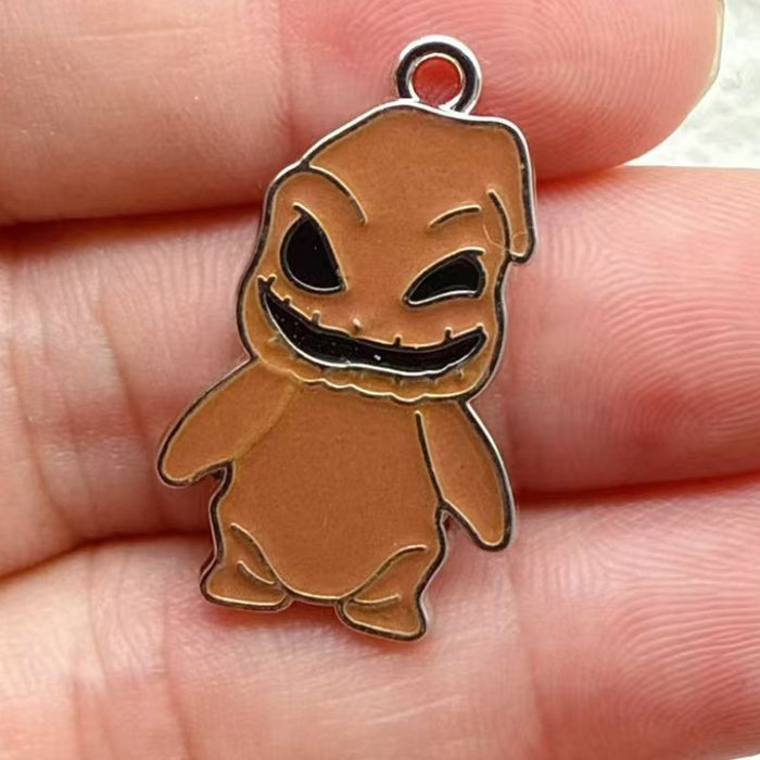 Wholesale 10pcs  Series Monster DIY Alloy Drip Pendant Keychain Earrings Bag Charm