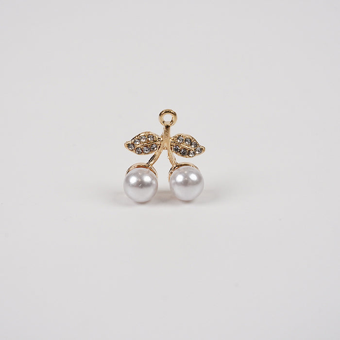 Wholesale 100 PCS Alloy inlaid pearl earring charms accessories