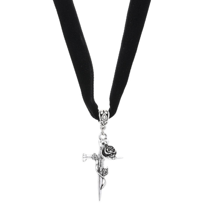 Wholesale pirate disc spider cross rose skull collar necklace women's neck chain choker