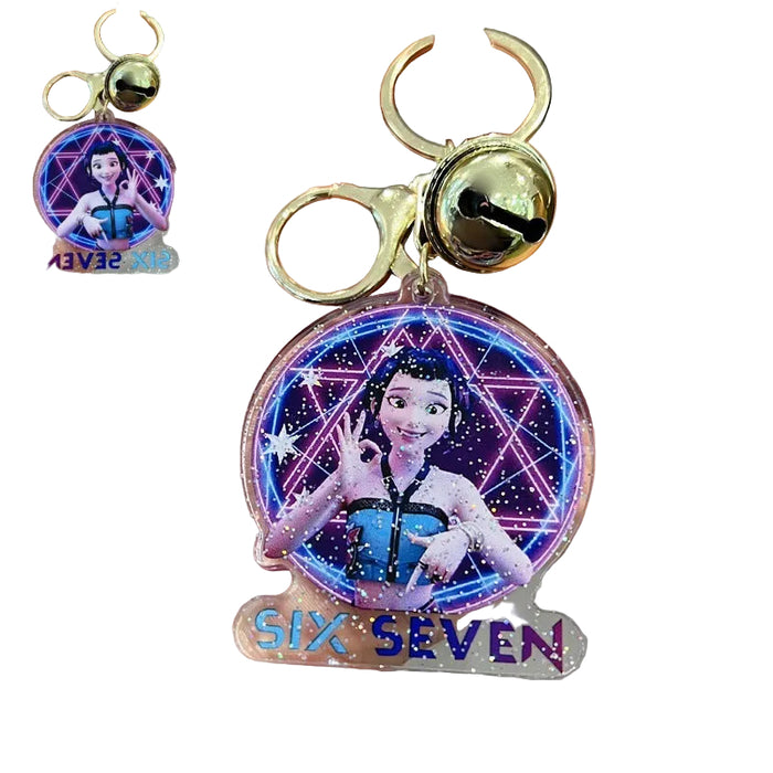 Wholesale 5 PCS KPOP Cute Cartoon Double-Sided Acrylic Keychains