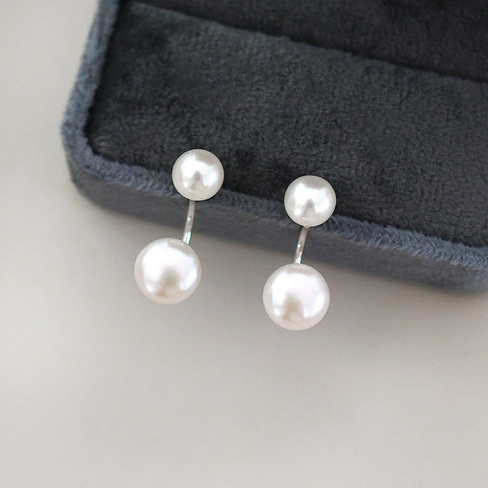 Wholesale Back Hanging Pearl Copper Earrings JDC-ES-QLX077