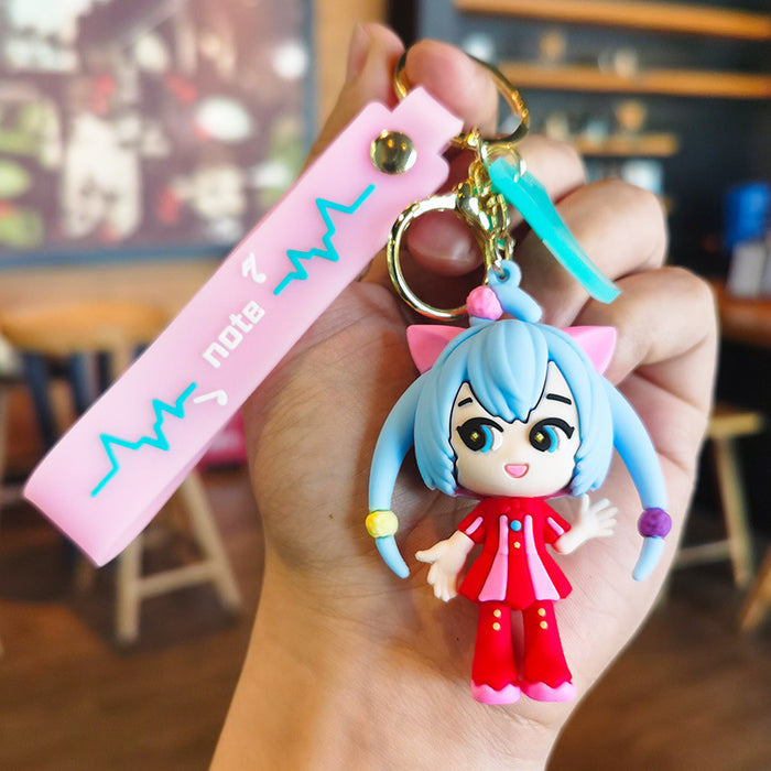 Wholesale Cartoon Doll Silicone Keychain JDC-KC-Tingm253