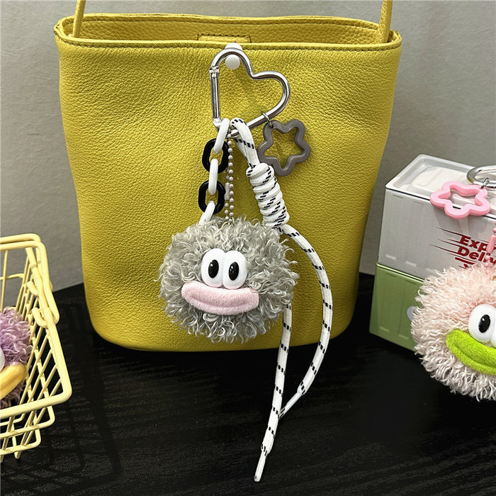 Wholesale Cute cartoon plush toy pendant, keychain, backpack, woven rope