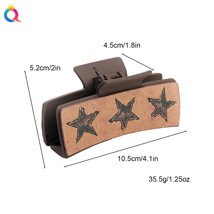 Wholesale  leopard print retro square Hair Clips