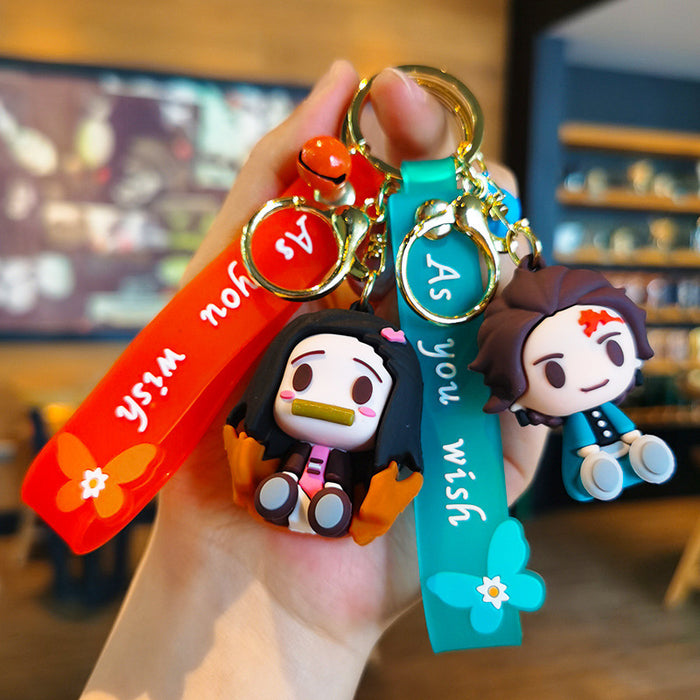 Wholesale Rubber Cartoon Doll Three-dimensional Keychain JDC-KC-Tingm098