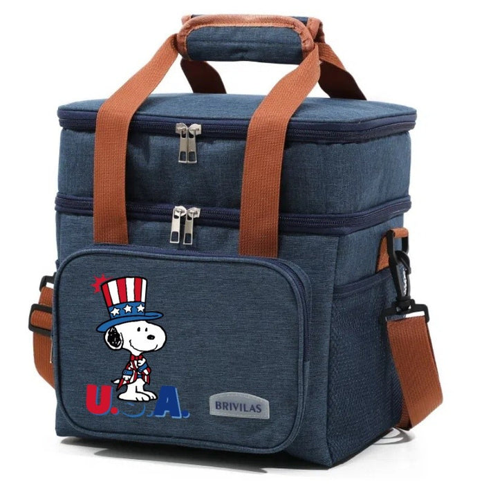 Wholesale Cartoon Cute Double-Layer Lunch Bag Insulated Pouch Handbags