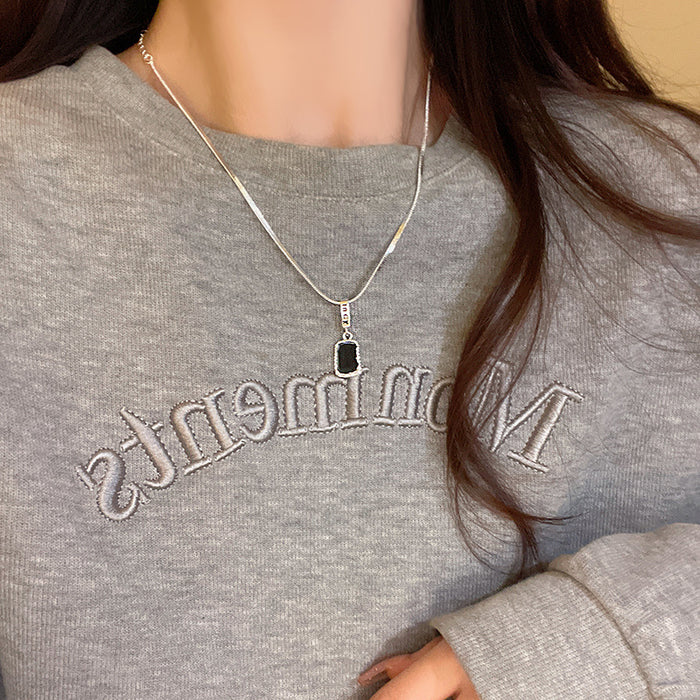 Wholesale Personalized double-sided necklace, simple autumn and winter sweater chain, irregular retro collarbone chain