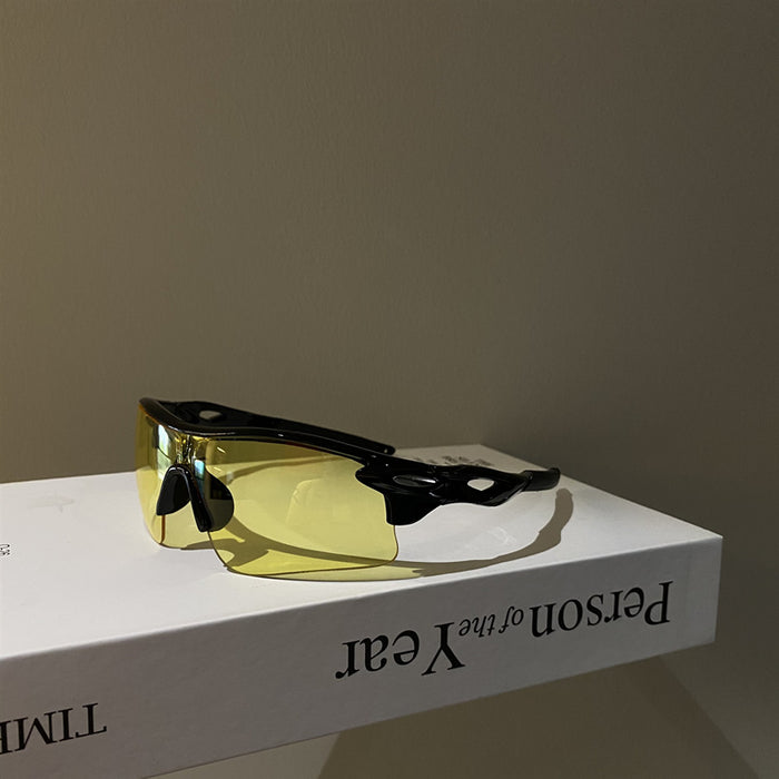 Wholesale Punk style one-piece sunglasses, personalized eye protection sunglasses