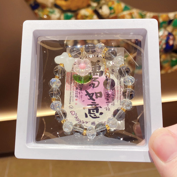 Wholesale Trendy Girls Flower Glass Beaded Bracelet Travel Souvenir Jewelry Accessory MOQ≥3