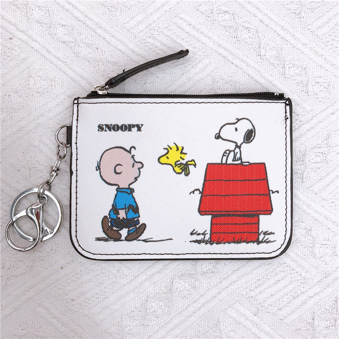 Wholesale PU Cartoon Printing with Key Ring Card Holder Coin Purse JDC-WT-YaLL020