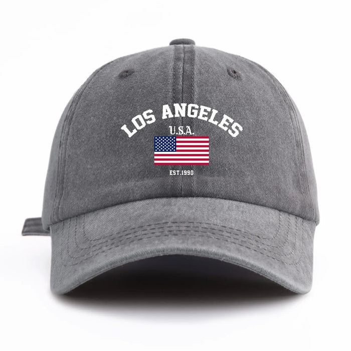 Wholesale Chic Los Angeles Baseball Cap USA Flag Print Adjustable Summer Sun Hat Gift