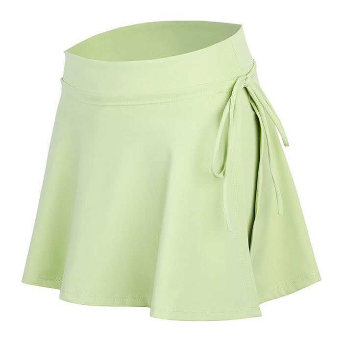 Wholesale Sports yoga short skirt, tennis skirt, anti glare fake two-piece side slit gym