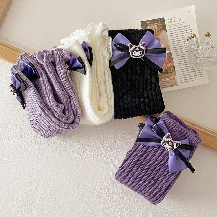 Wholesale Socks Girls'  Spring and Autumn Lolita Wool Knitted Warm Leg Pile Middle Tube Shallow Leg Cover