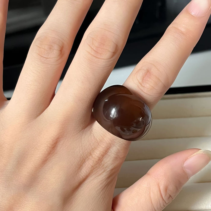 Wholesale Transparent  Resin Ring Women's  Finger Ring