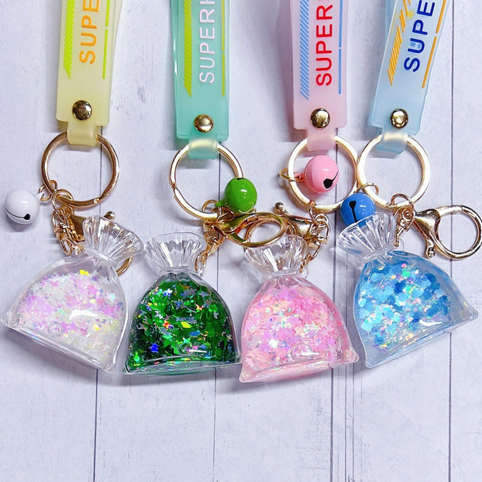 Wholesale acrylic glitter drifting bottles Keychains