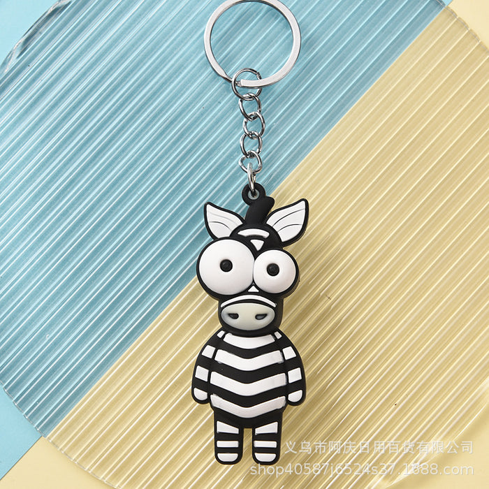 Wholesale 10PCS Cartoon Big Eye Animal Doll Keychain JDC-KC-AQing006