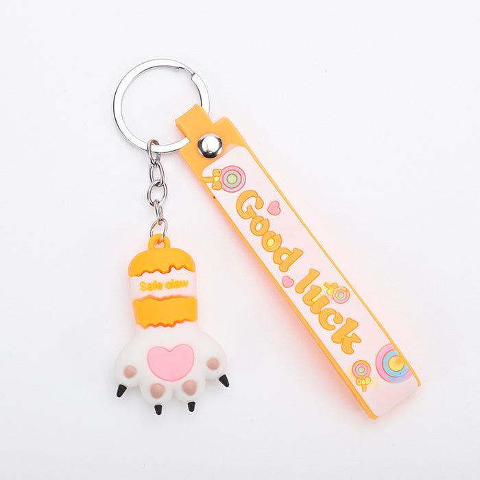 Wholesale Pvc Creative Cartoon Cat Claw Keychain JDC-KC-YiZhuo004