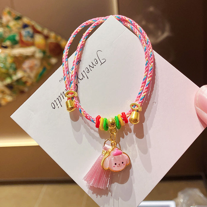Wholesale Oriental Style Colorful Woven Rope Tassel Bracelet MOQ≥2