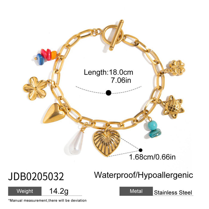 Wholesale Stainless Steel Round Pearl Bracelet