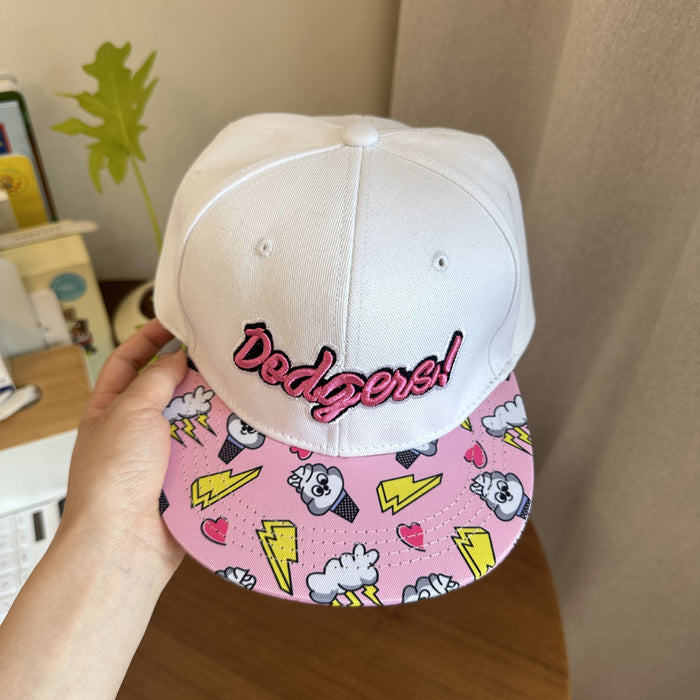 Wholesale Baseball cap embroidered lightning duckbill cap sunshade and sun protection cap flat edge duckbill cap