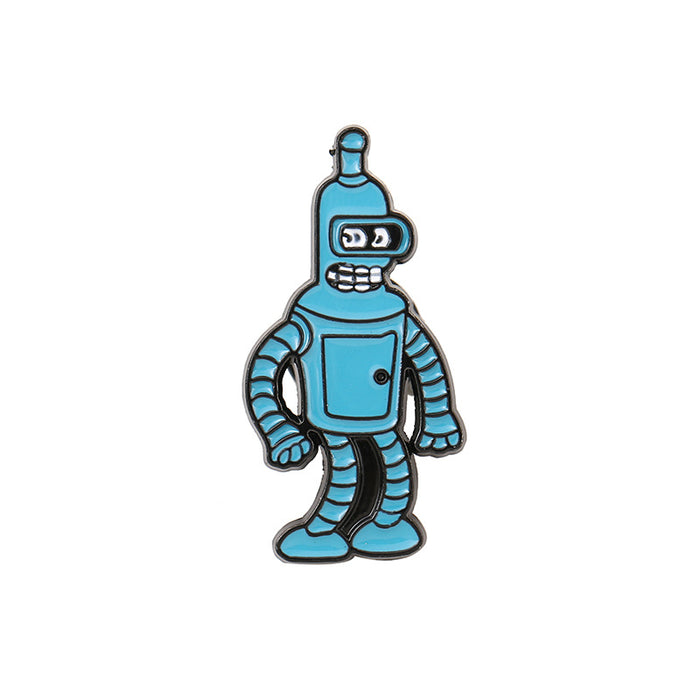 Wholesale Electroplated Metal Cartoon Brooch Futurama Bender Bo Horseman Design Casual Decorative Fashion Accessory For Bags Hats ets