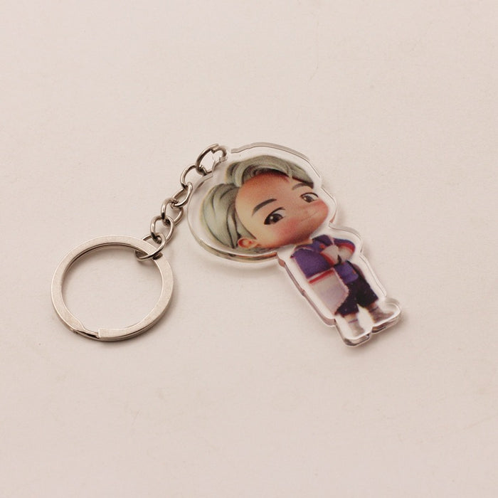 Wholesale Cartoon Frosted Acrylic Keychain JDC-KC-HanTian006