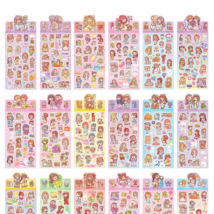 Wholesale Colorful and cute cartoon laser stickers