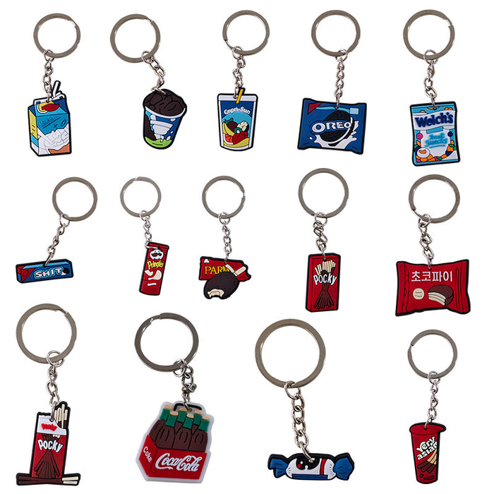 Wholesale Creative Snack Series PVC Keychain Pendant Bag Keychain Pendant