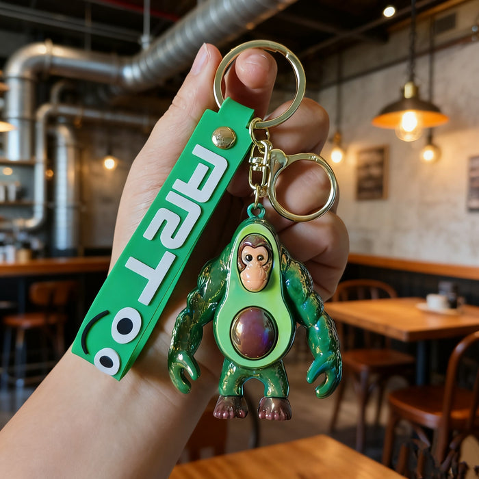 Wholesale Electroplated quirky cartoon character keychains