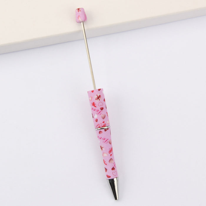 Wholesale DIY Beadable Pens  Cow Leopard Print  DIY for Beaded Plastic Pen JDC-PN-JinBN001